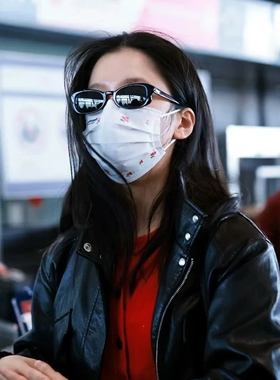 张婧仪同款蝶形椭圆墨镜欧美小框时尚个性复古潮流拍照太阳眼镜
