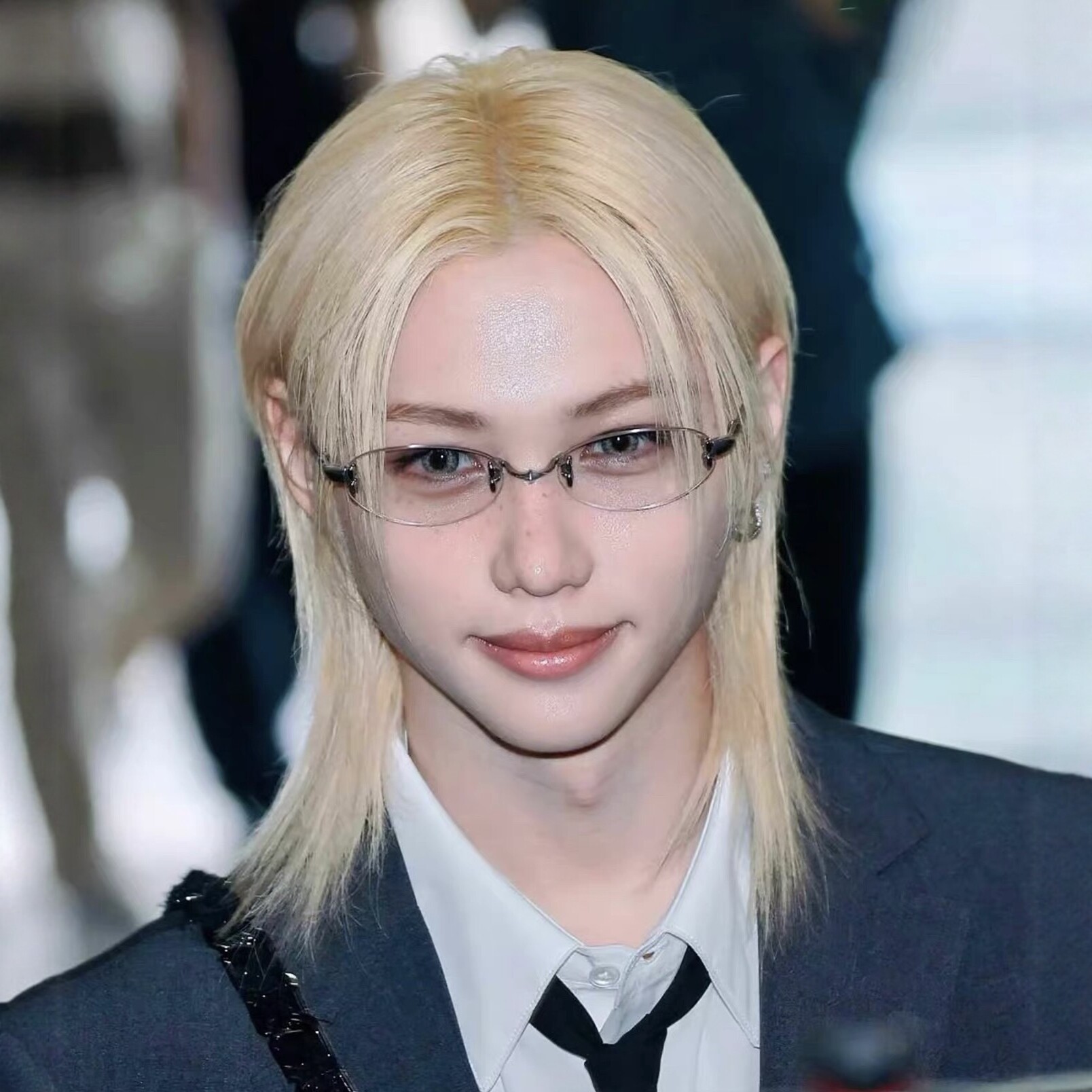 Felix李龙馥同款椭圆无框墨镜男女Y2K金属平光镜无边框太阳眼镜潮