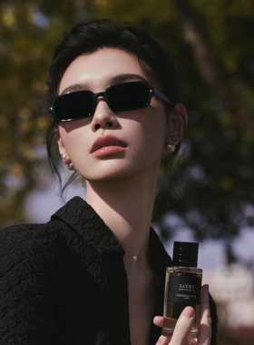 奚梦瑶同款黑色方形高级感走秀防紫外线遮阳墨镜女款潮圆脸太阳镜