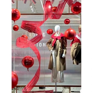 网红服装店橱窗装饰竹编材料婚礼红色竹排竹子花艺造景竹片竹蔑