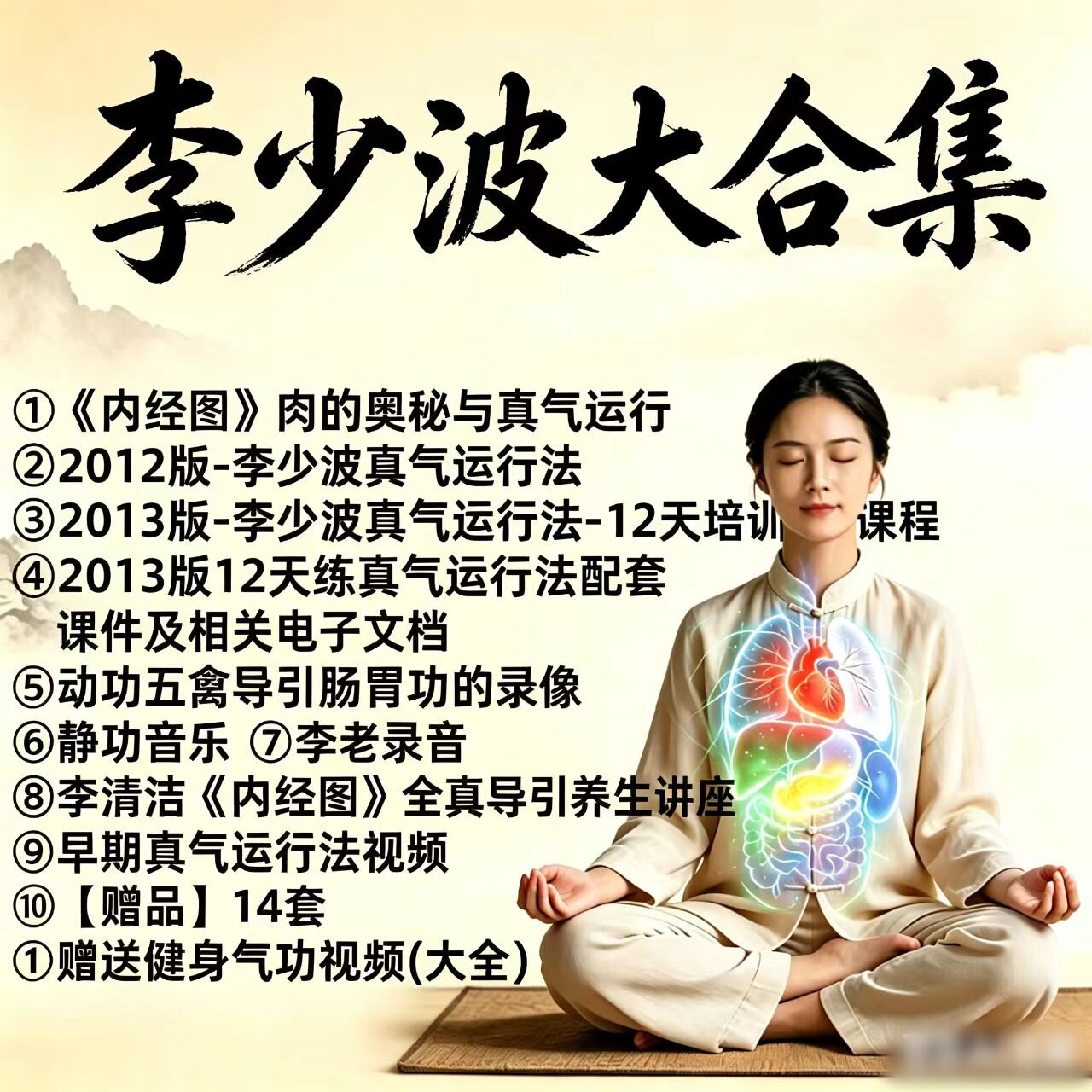 李少波视频真气运行法打通任督二脉中医精品课程学习资料教程