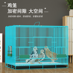 芦丁鸡养殖笼小鸡专用笼室内带粪盘小鸭笼繁殖笼鹌鹑斑鸠折叠笼子