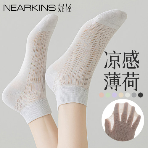 薄荷纱袜子女短袜夏季薄款