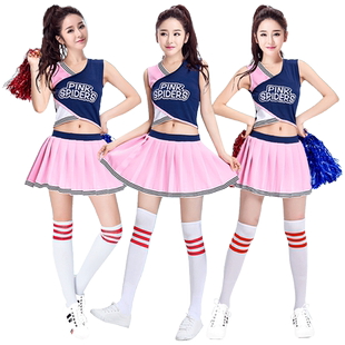 夏季儿童啦啦队舞蹈成人套装演出服拉拉操团体健美操爵士舞表演服