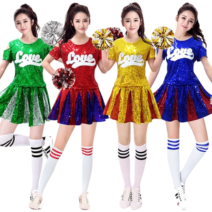 夏季亮片嘻哈爵士舞蹈演出服女成人拉拉操现代广场舞台表演服套装