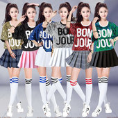 新款 亮片演出服女学生团体舞蹈服啦啦队街舞服装 爵士现代舞表演服