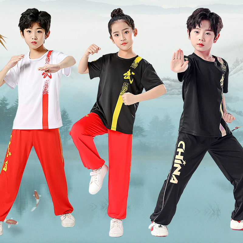 儿童武术服短袖幼儿练功表演服