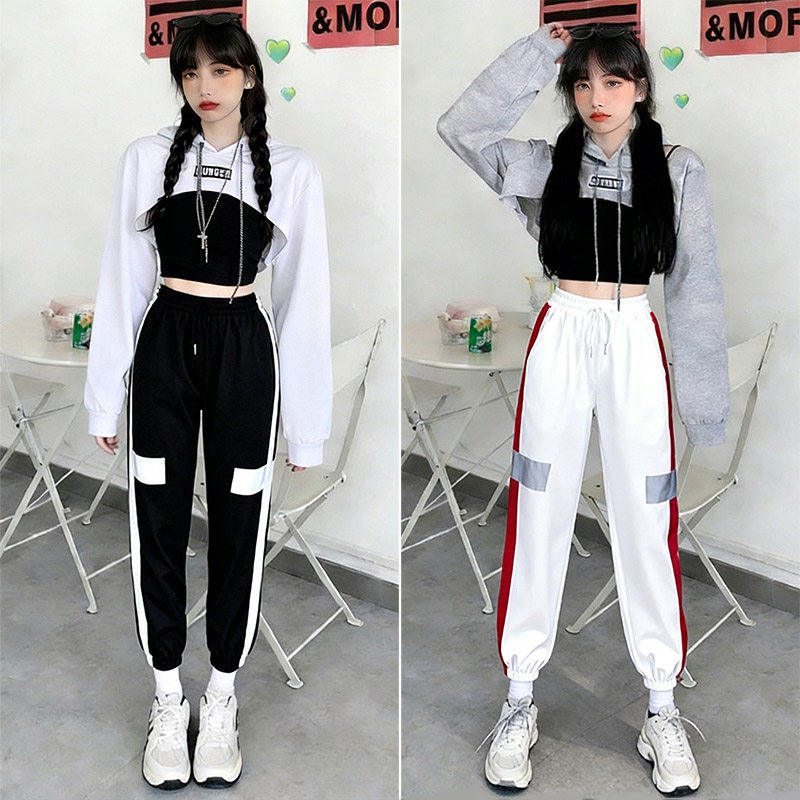 爵士舞蹈服装嘻哈街舞鬼步舞运动套装女韩版学生跳舞衣服表演出服