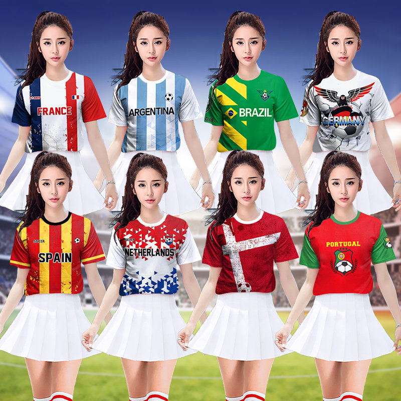 2022卡塔尔世界足球宝贝杯啦啦队表演服夜场酒吧女演出服跳舞服装