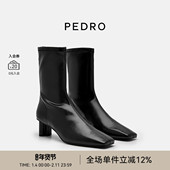 16760021 PEDRO方头短靴ICON系列冬季 高跟鞋 PW1 新款 复古时尚