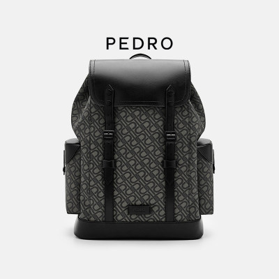 PEDRO包盖式双肩包可放15寸电脑