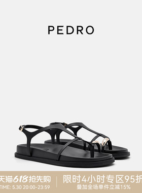 PEDRO平底夹趾凉鞋新款绮镜系列夏季舒适沙滩鞋女鞋PW1-65110092