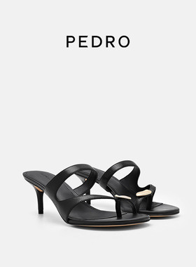 PEDRO细高跟凉鞋26夏季鎏金系列夹趾凉拖鞋不累脚PW1-25580419