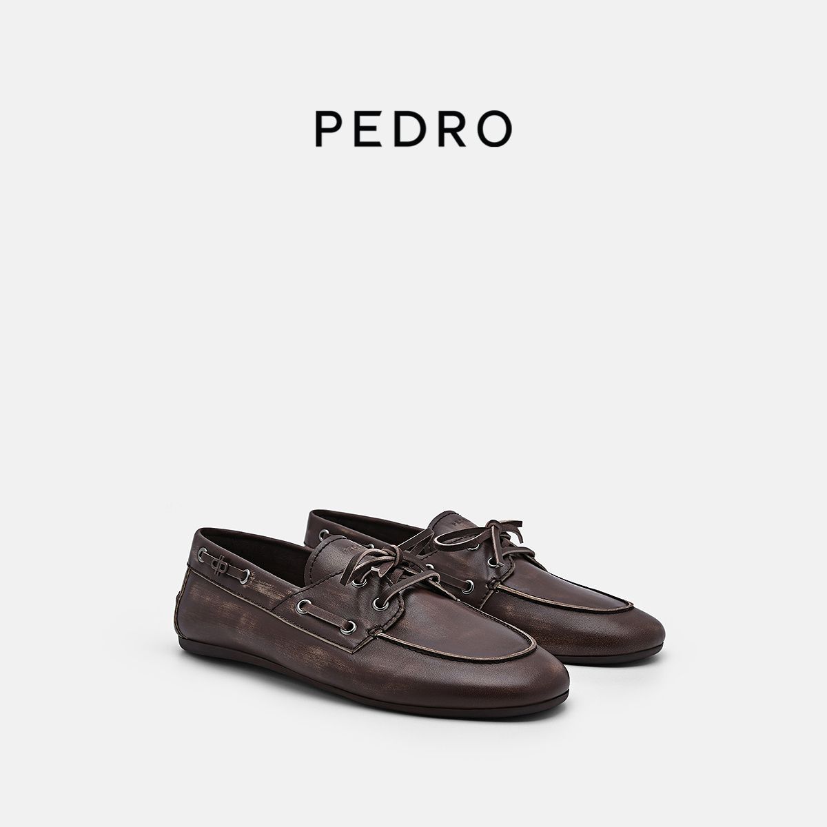 PEDRO牛皮舒适薄底乐福鞋