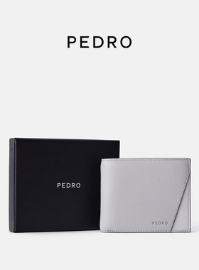 PEDRO牛皮钱包男士多卡位相片位短款钱包PM4-15940235