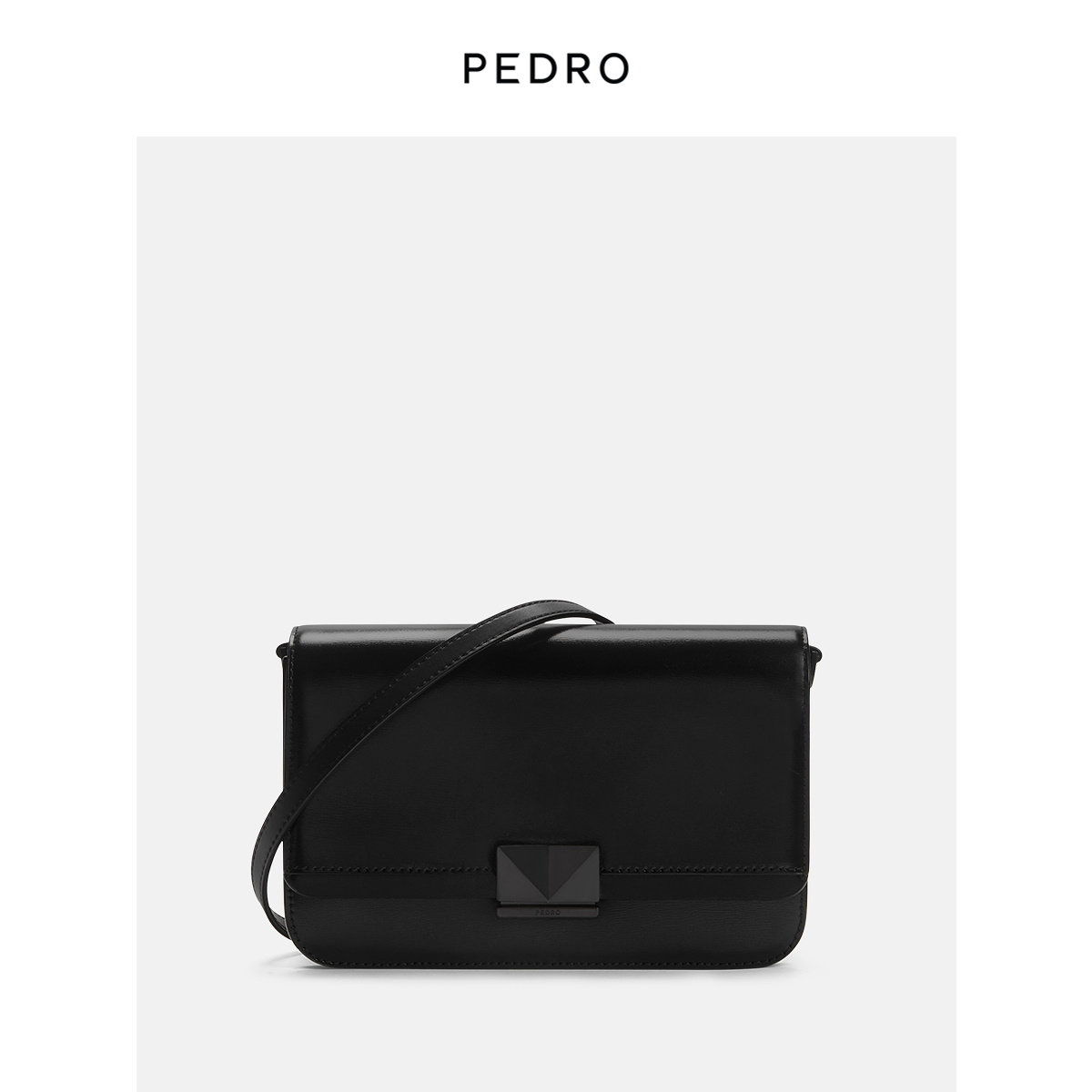 PEDRO牛皮小方包女士纯色休闲单肩包斜挎包PW2-76390108