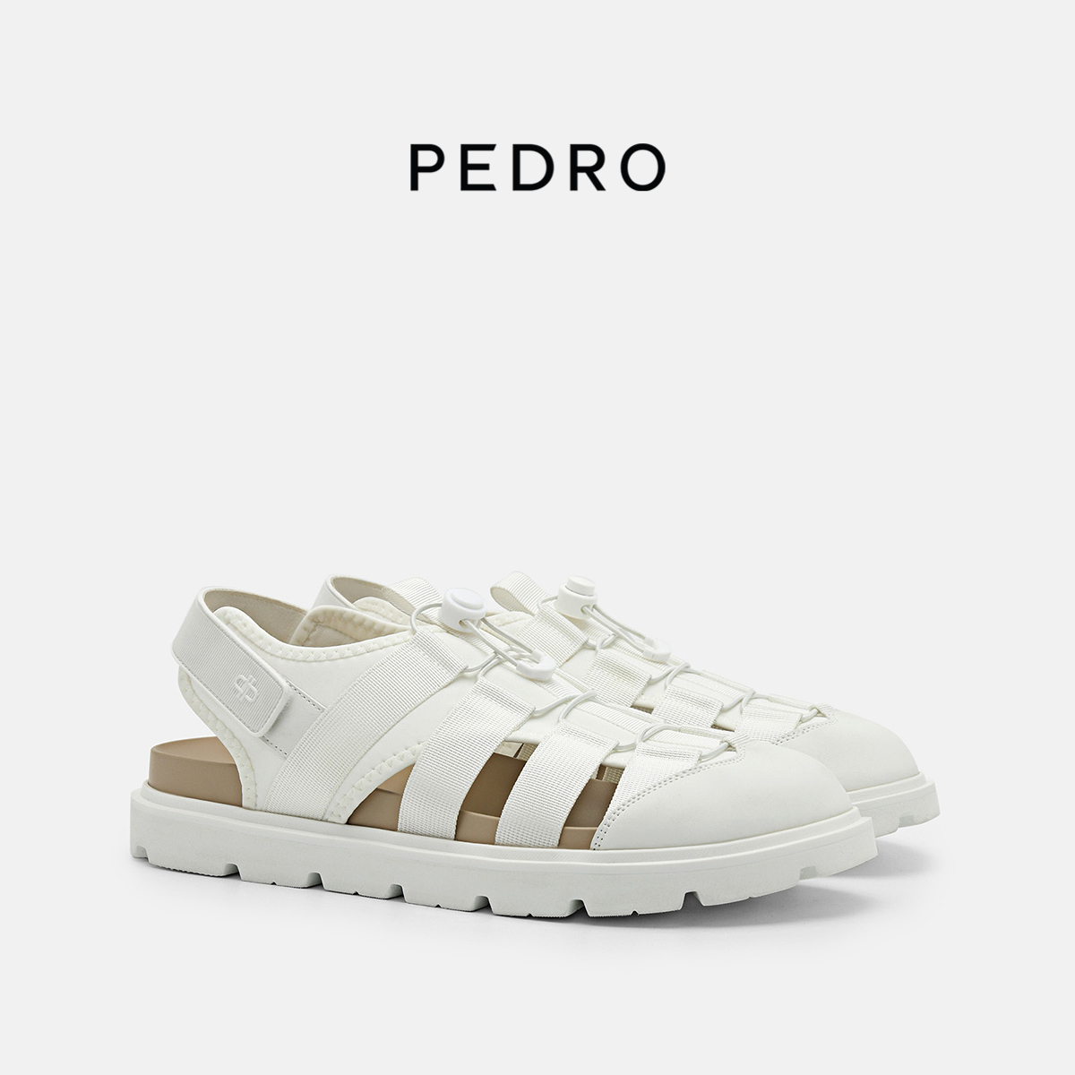 PEDRO罗马凉鞋男士25年夏季新款纯色时尚休闲平底鞋PM1-86380195