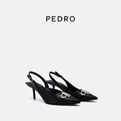 26680024 PEDRO尖头高跟鞋 饰后绊带单鞋 PW1 ICON女鞋 金属装