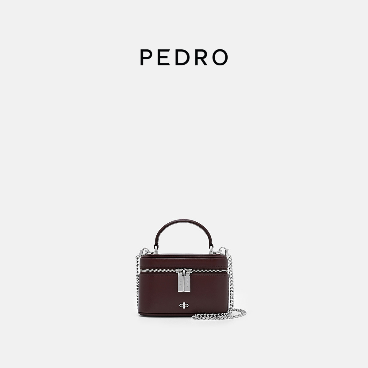 PEDRO牛皮小方盒包26春季鎏金系列盒子包PW4-95940017