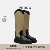 PEDRO骑士靴秋季 女士长筒靴高筒靴瘦腿靴PW1 16680008