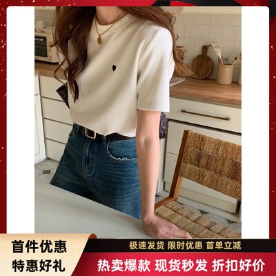 thMorning早春新款软糯亲肤爱心