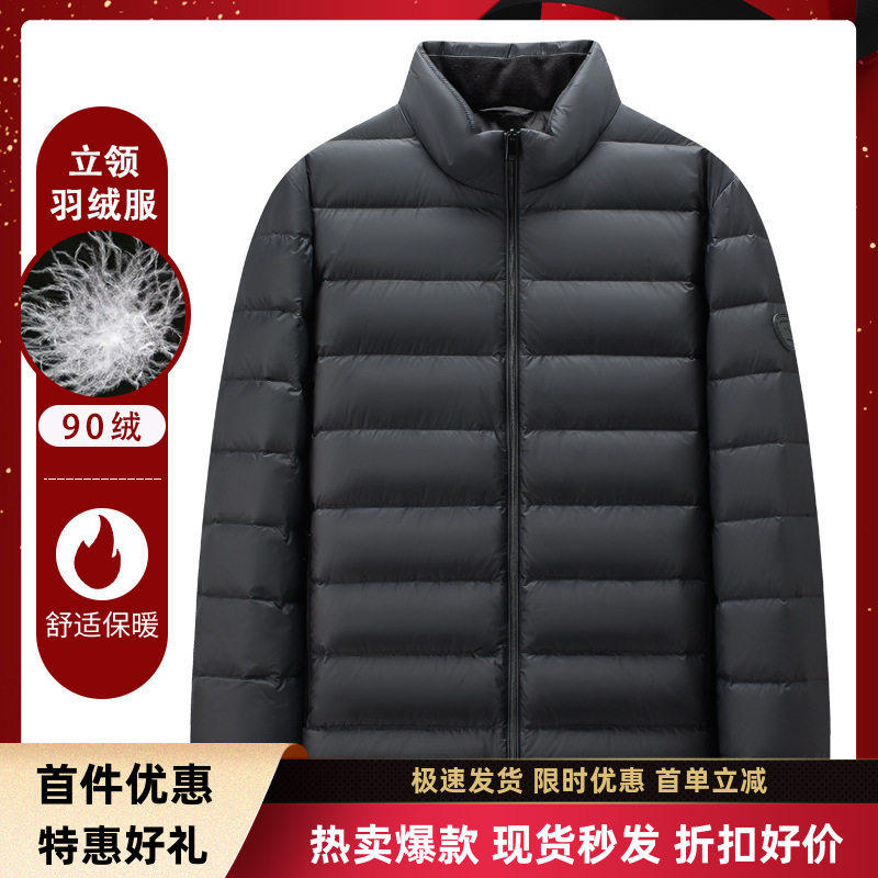 轻薄立领羽绒服男款2025冬季新款