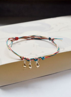 红墙绿瓦蓝天白云原创设计手绳