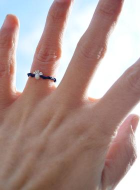 手工编织韩系戒指秋冬绳子戒