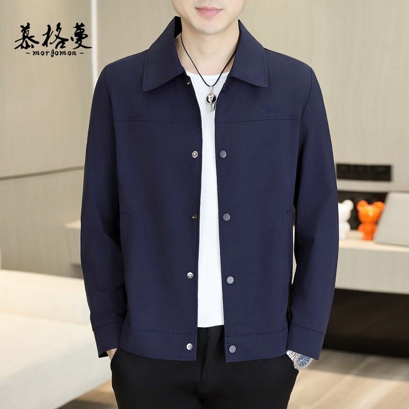 男士夏季轻薄工装夹克冰丝防晒衣中年速干商务茄克衫休闲百搭外套