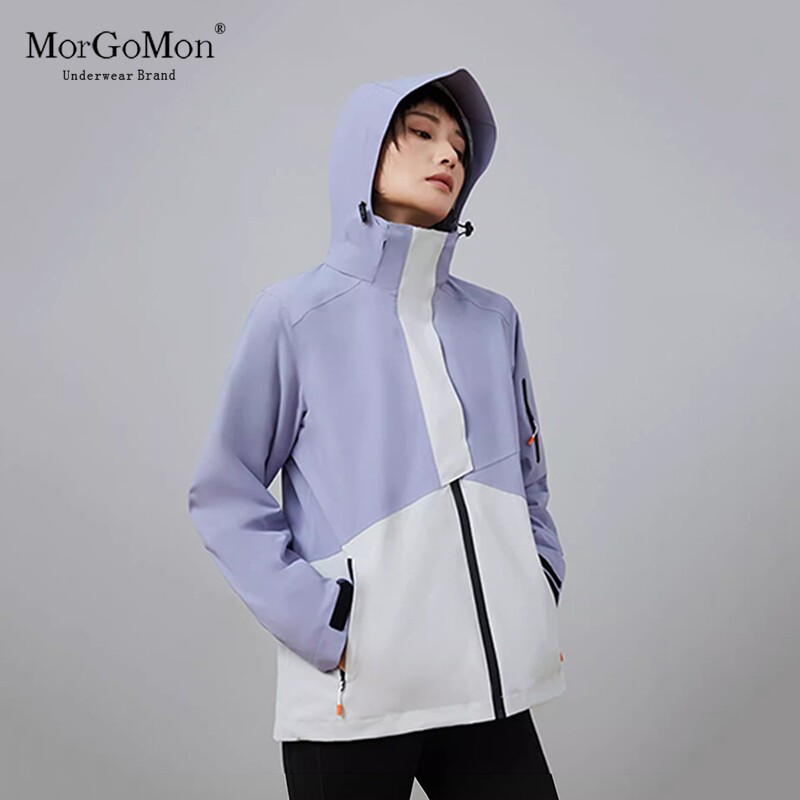 冲锋衣女三合一两件套户外防风防水外套情侣款秋冬加厚滑雪登山服