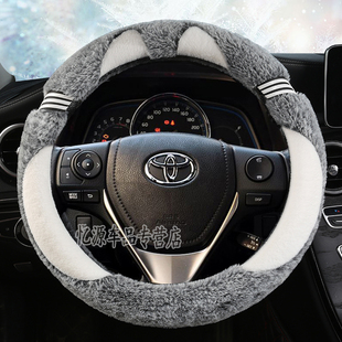 适用14-21款丰田卡罗拉1.2t方向盘套雷凌185双擎荣放冬季毛绒把套