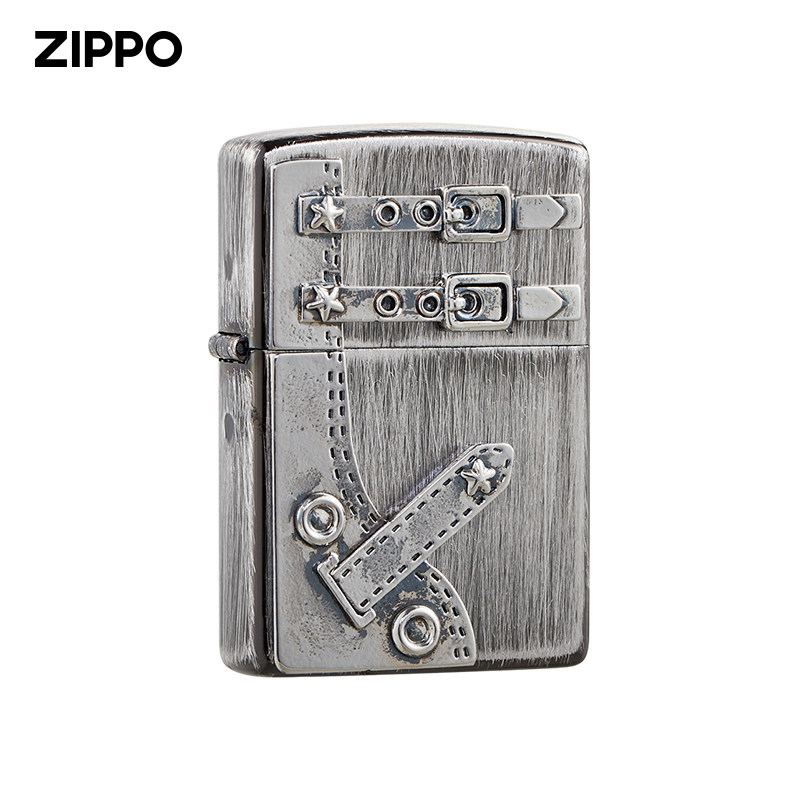 ZIPPO官方旗舰店皮带徽章防风煤油打火机ZBT-3-150b日版原版在册