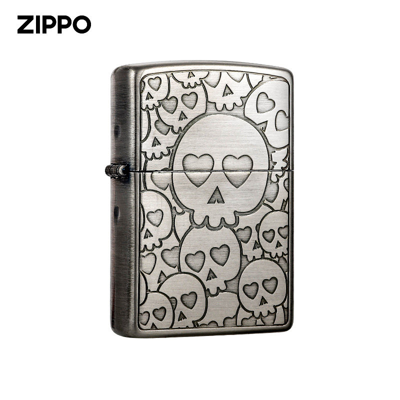 ZIPPO官方旗舰店萌系骷髅防风煤油打火机ZBT-3-106b日版原版在册