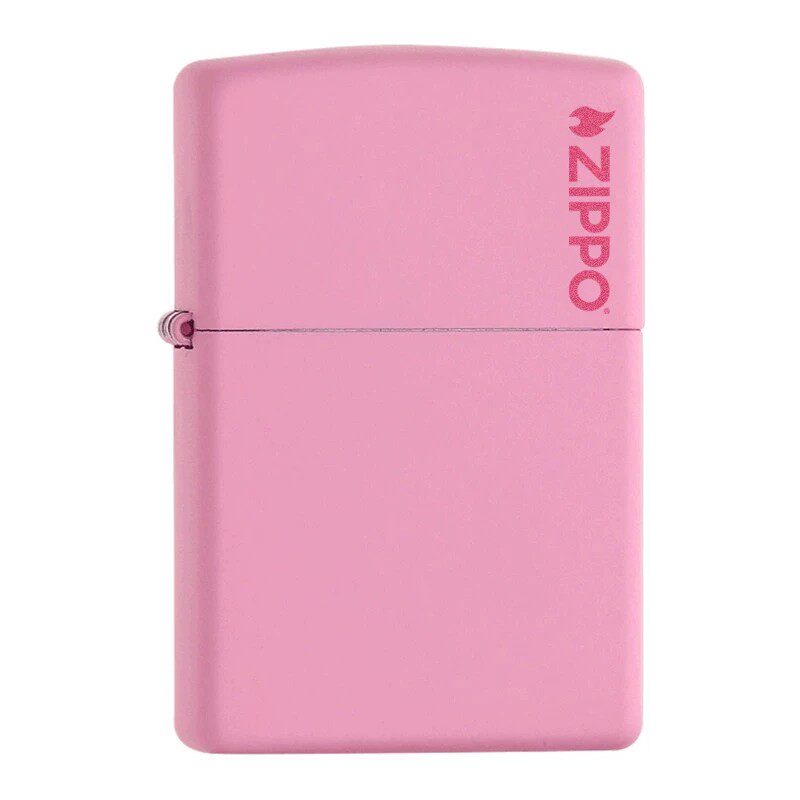 ZIPPO官方旗舰店煤油打火机美版在册粉红哑漆商标爸爸父亲节礼物