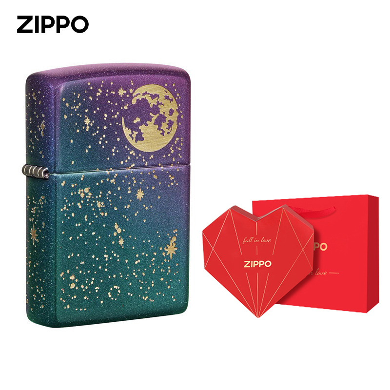 ZIPPO官方旗舰店防风煤油打火机美版进口星空49448礼盒送男友礼物