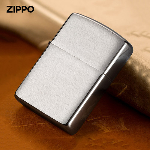 zippo火机正品厚壳盔甲拉丝镀铬
