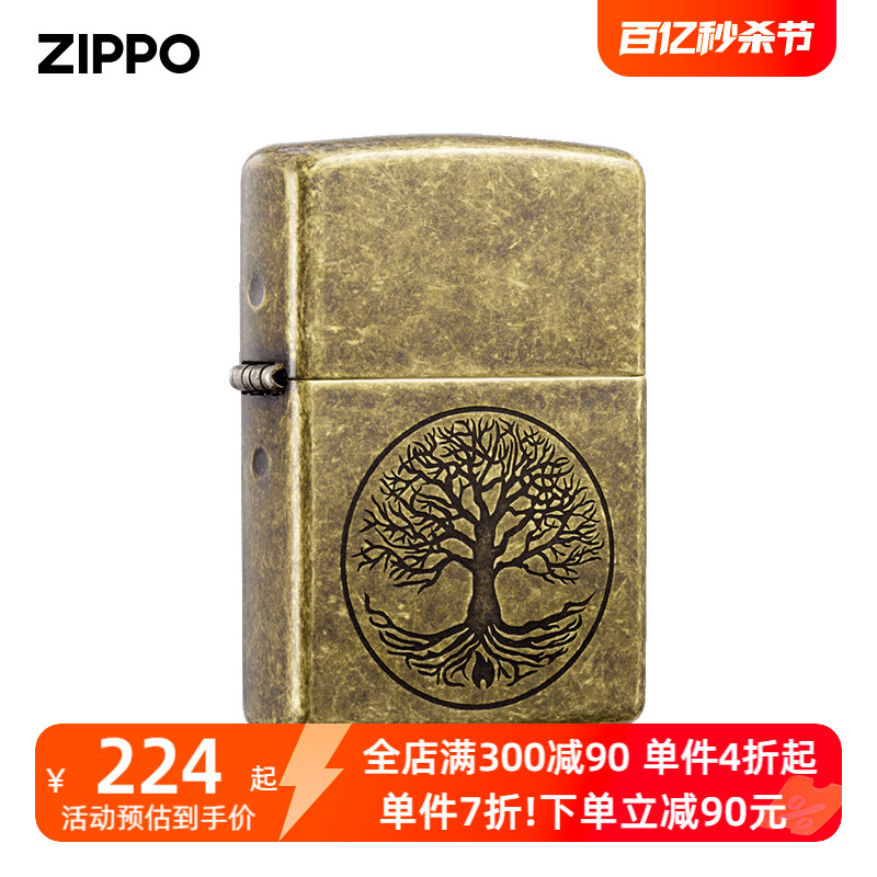 ZIPPO官方旗舰店古老的生命防风煤油打火机29149美版原版在册送礼-封面