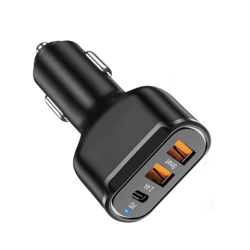 PD车充 30W新款PD车充PD+QC3.0双USB车载充电器 60WPD车充 pd车充