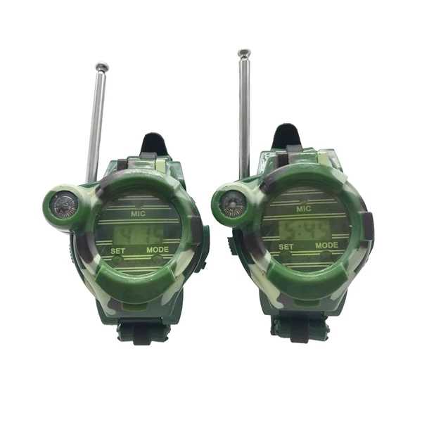 军事迷彩对讲机手表电话机一对无线器迷你户外机儿童学生男孩玩具