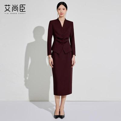 高端主持人西装套装女职业装礼服