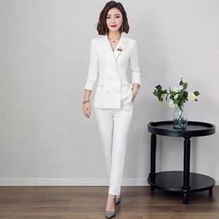 套装 面试工装 女时尚 职业套裙气质大学生正装 2025春秋新款 高端西装