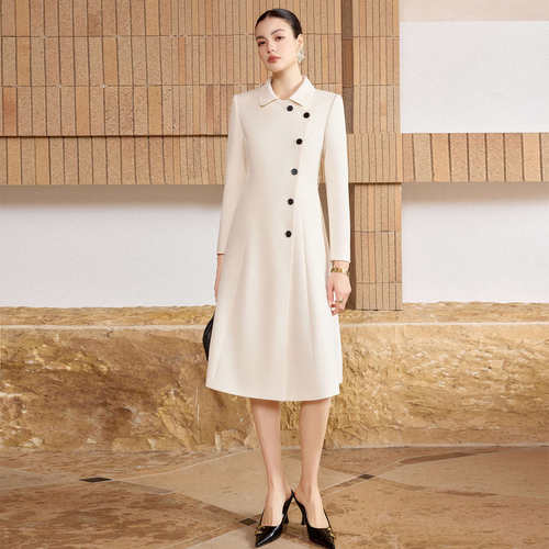 AD高端职业双排扣连衣裙女春礼服