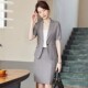 场合正装 高端灰色职业短袖 裙正式 套装 西服春夏女销售部工作服 西装