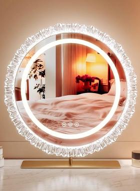 现代简约化妆镜亚克力网红梳妆镜智能镜insLED智能补光灯高清镜面