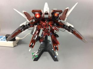 万代rg高达exia能天使正义女神f正妹gnarms马甲e加灯成品代工喷涂