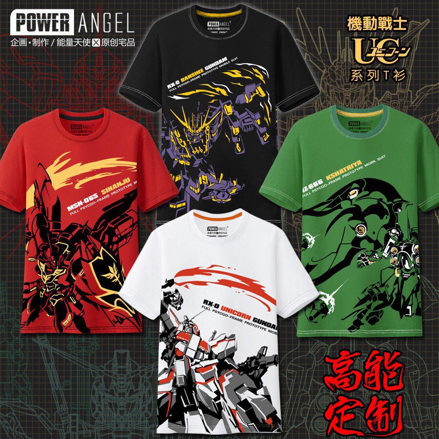 动漫T恤机动战士高达UC二次元周边短袖独角兽报丧女妖T恤