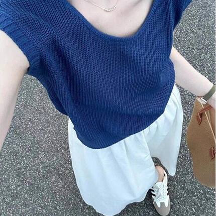 年夏装搭配一整套韩系多巴胺甜妹风上衣阔腿裤小众不撞款套装