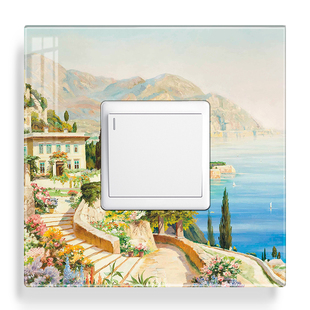 个性创意墙贴遮丑防脏插座保护贴开关装饰画套开关墙面装饰贴画