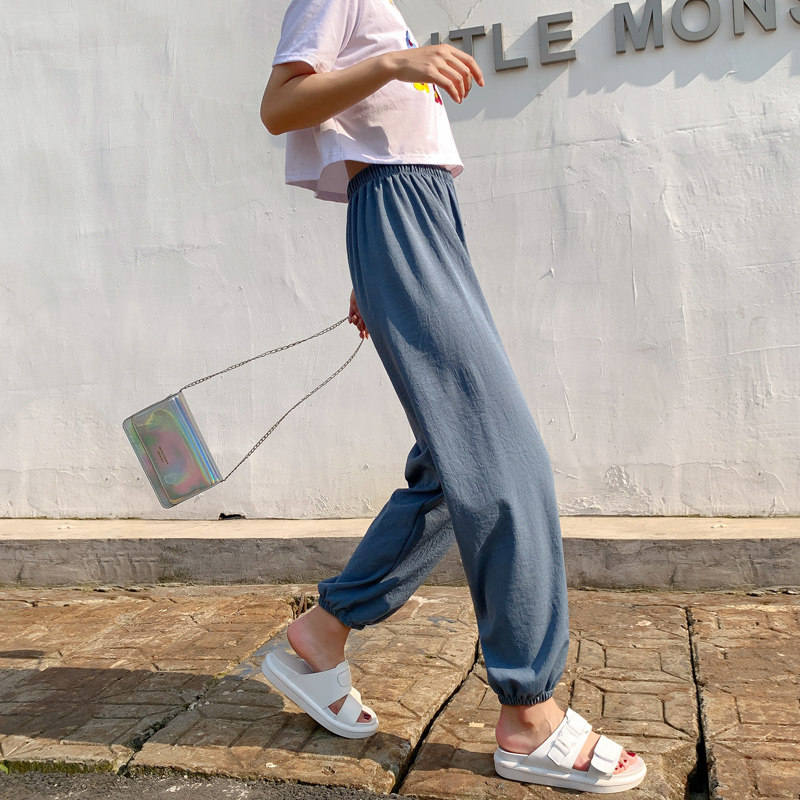 防蚊裤大人女夏季薄款冰丝宽松束脚休闲灯笼运动裤小个子高腰垂感|msdalam kategori Butik wanita / wanita, seluar, seluar santai - dari Buy2taobao.com untuk memberikan perkhidmatan ejen Taobao profesional membeli