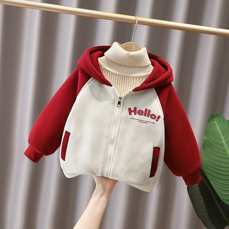 女童外套秋冬款2025新款洋气小女孩加棉连帽棉服上衣儿童加厚衣服